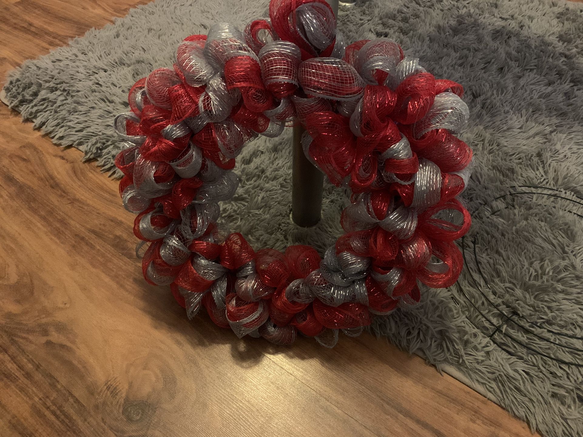 Red And Grey Wreath