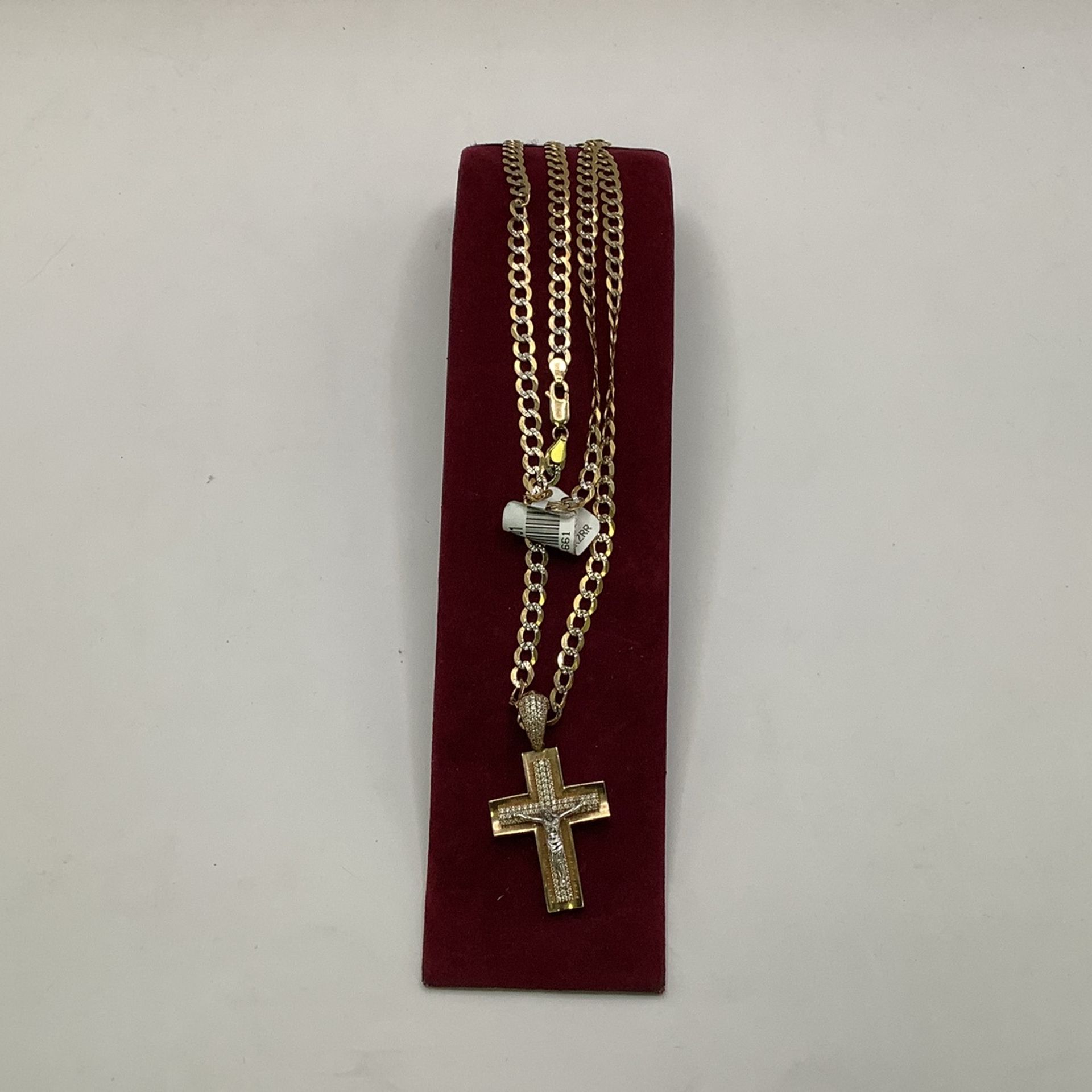 14K Gold Chain W/ 14K Crucifix Pendant- 21 Grams, 26 Inches $3300 OBO