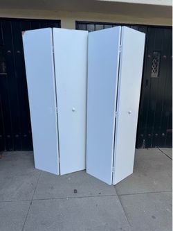 Pair of Flush Panel Bi-Fold Doors  - SOLD AS IS