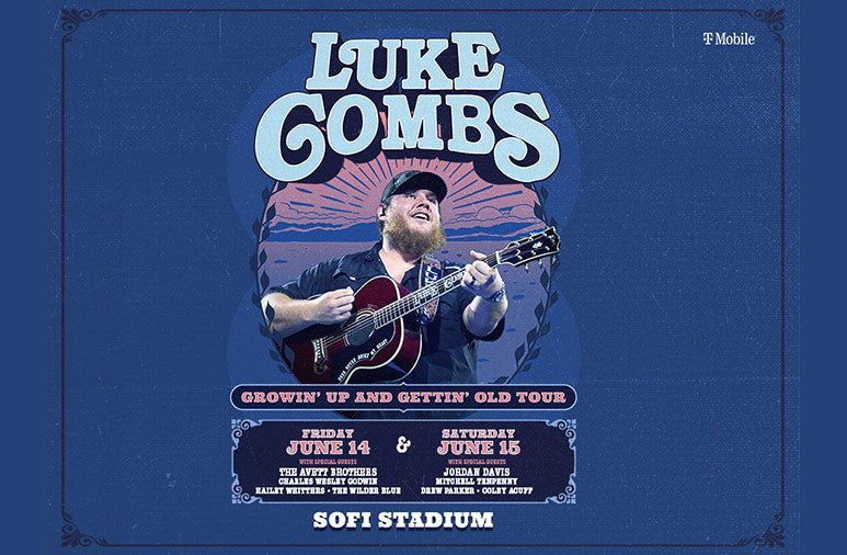 2 TICKETS FOR LUKE COMBS AT THE SOFI STADIUM 