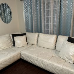 Z Gallerie White Leather Couches 
