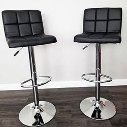 New in box $40 each Square Barstool Chair Swivel Bar Stool PU Leather (Adjustable Seat Height 24-32”) 