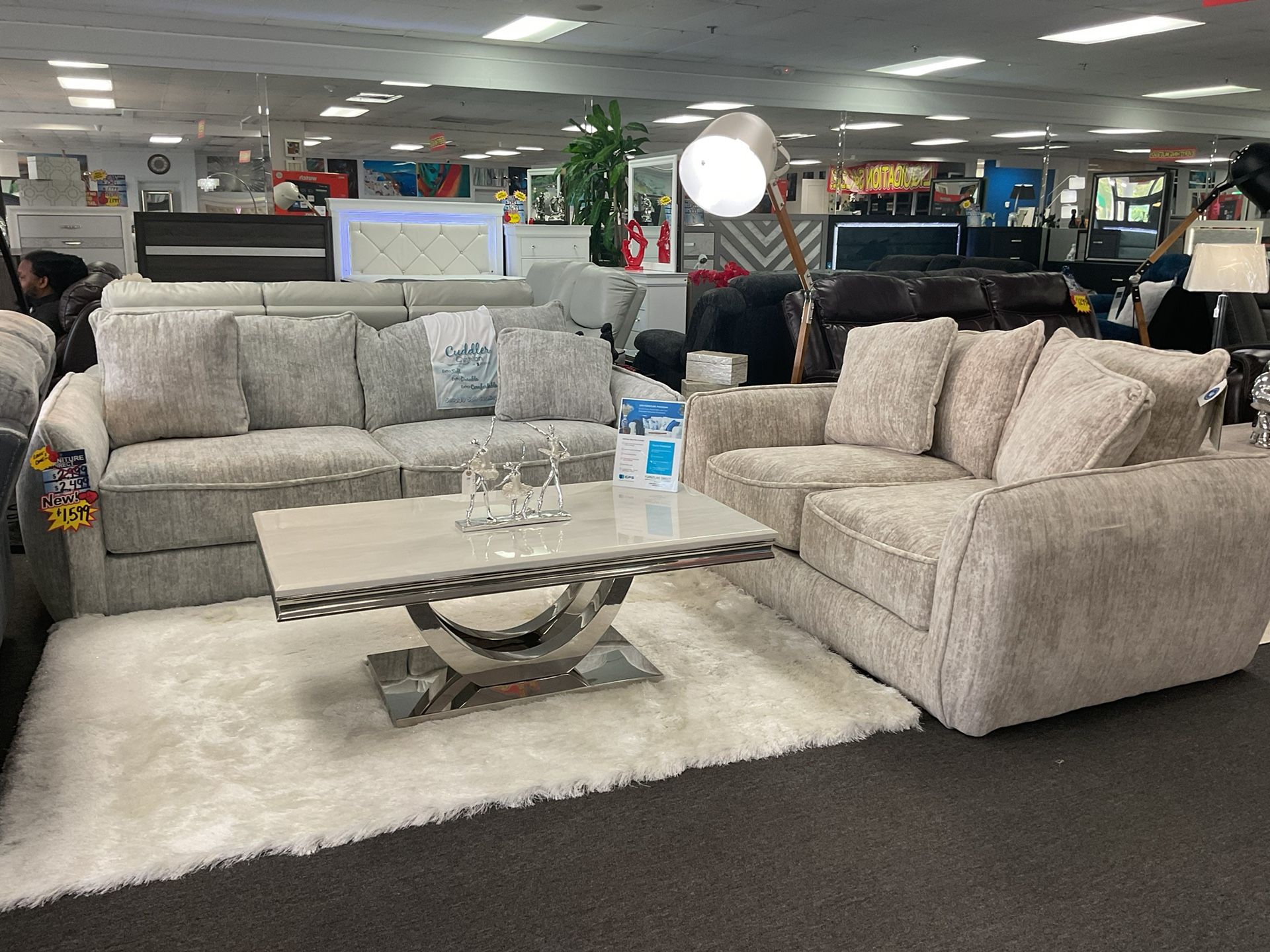 Sofa & Loveseat Set (Available In Both Colors) 30%OFF