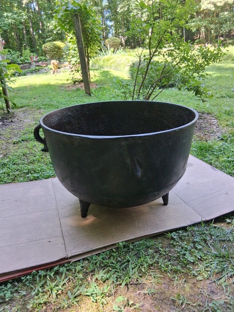 Extra Large Antique Cast Iron Cauldron Pot