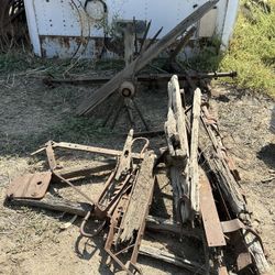 Old Farm Equipment Horse Wagon 