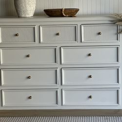 Beautiful Custom Fluted Solid Wood Dresser