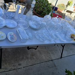 LOT OF VINTAGE CRYSTAL ITEMS 