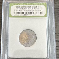 2005 GEM brilliant uncirculated Jefferson Bison