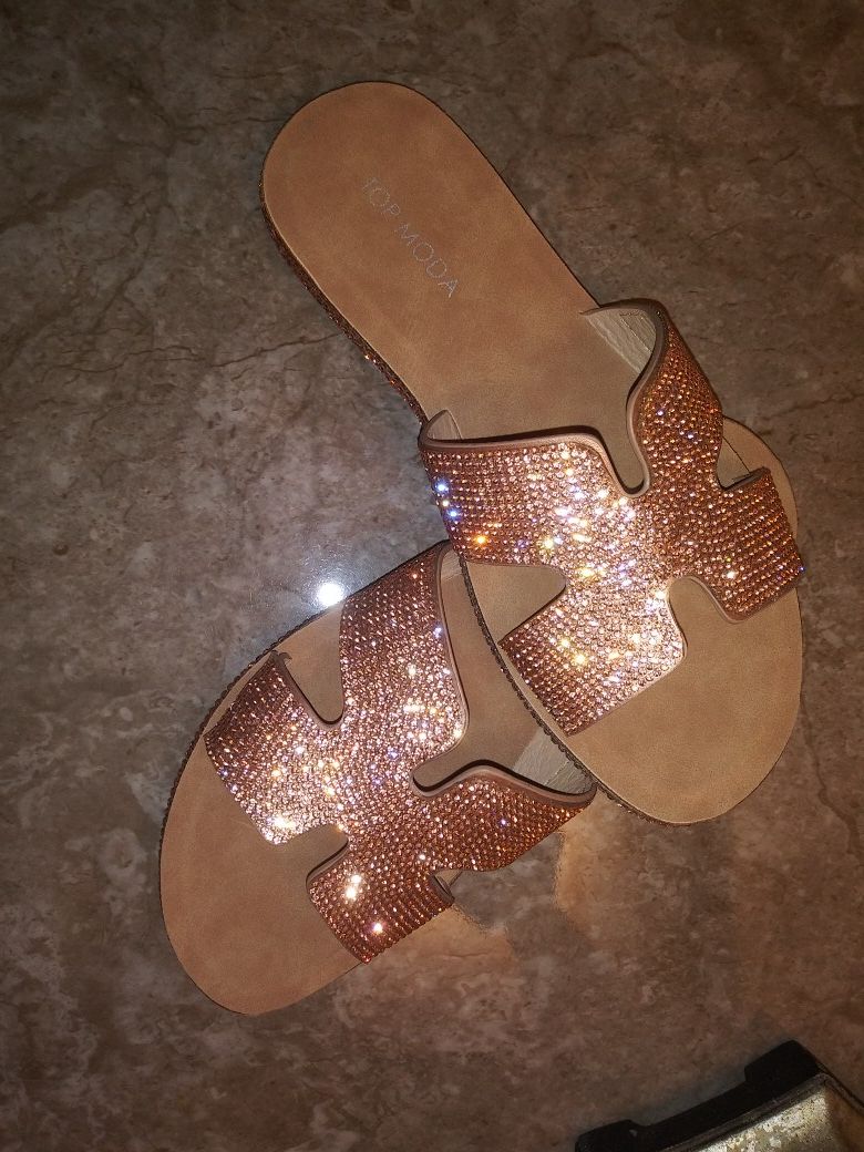 Gold☀Rhinestone💎 Sandals
