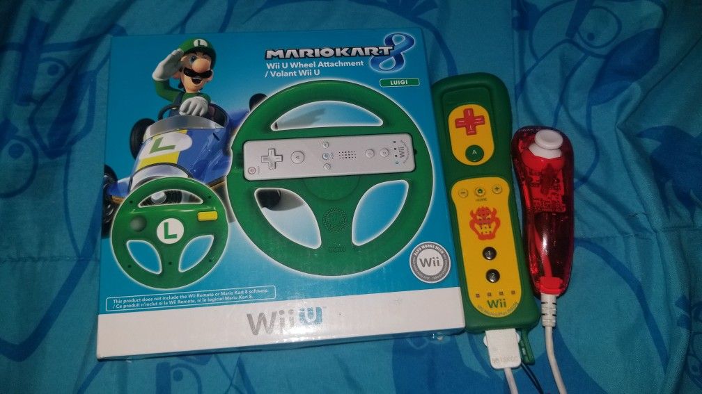 Nintendo Wii U wheel Luigi Mario kart 8