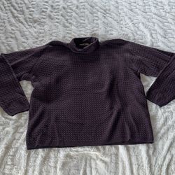 joseph abboud textured woven-knit turtleneck pullover sweater size L
