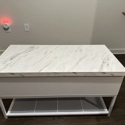$170| Lift Top Coffee Table, Coffee Tables with 2 Storage Drawer and Hidden Compartment 