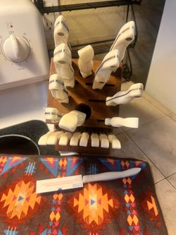 Cutco Knife Set with Wooden Block & Sharpener