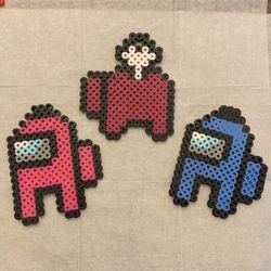 Among Us Perler Bead Keychains