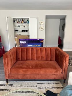 Tufted Velvet Loveseat - Excellent Condition!