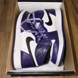 Jordan 1 Court Purple Size 7Y