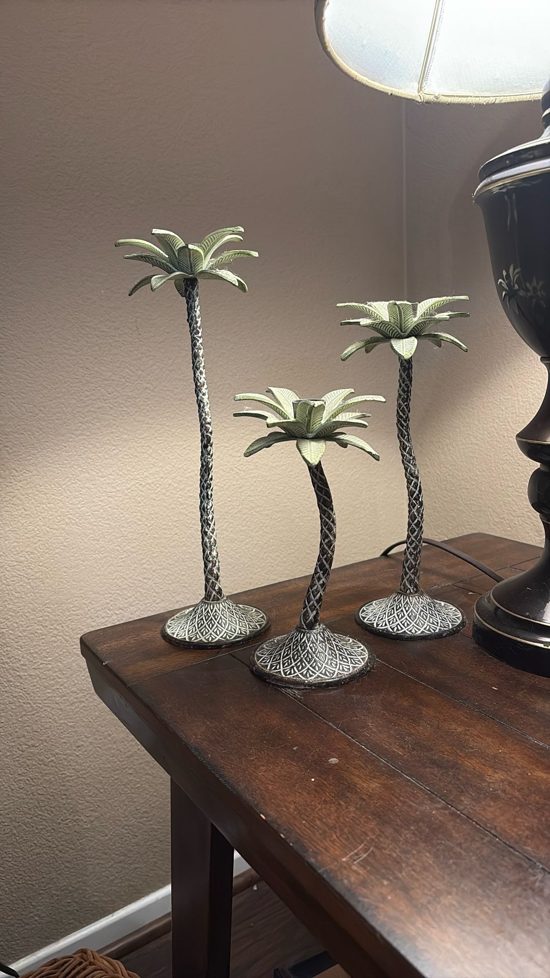 Palm Tree Candle Holders