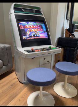 Ready to Play! Sega Astro City Arcade Cabinet Candy Cab Mame with Stools + Extras