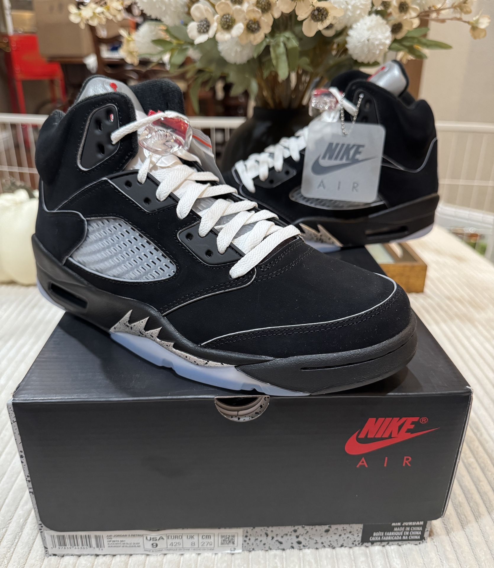Air Jordan 5 OG ‘Black Metallic’ Reimagined - Size 9