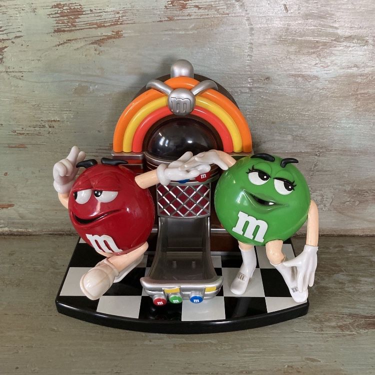 GREEN M&M CANDY DISPENSER COLLECTIBLE