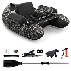 Portable Belly Boat for Fishing – Camouflage Design