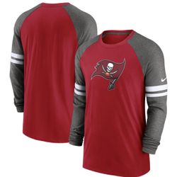 Mens Tampa Bay Buccaneers Nike Performance Raglan Long Sleeve 3XL Shirt NWT