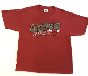 Vintage 1998 Chicago Bulls 6 Time NBA Champions Rare Dbl Sided T Shirt Adult XL