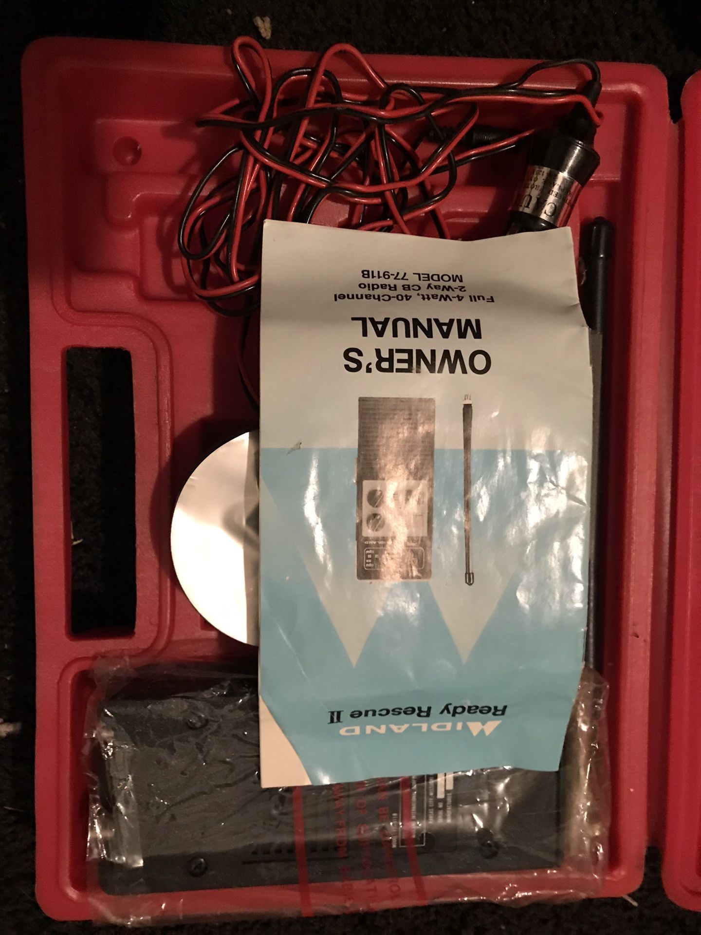 Hand held cb new in box, fatbob cover