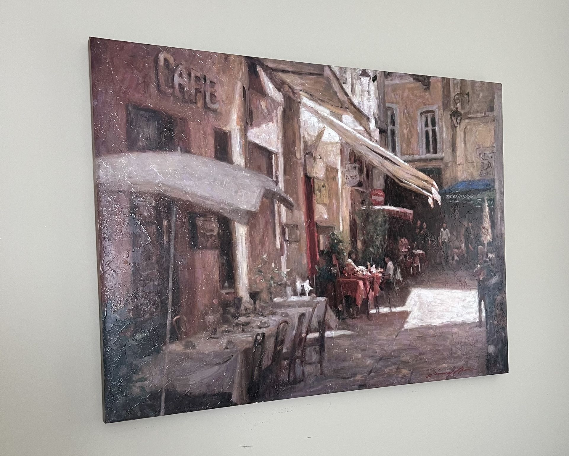 New Cafe De Provance By Artist Leonard Wren 48x36