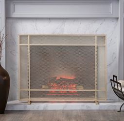 IRON FIREPLACE SCREEN