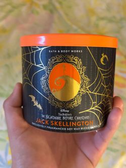 Jack skellington candle