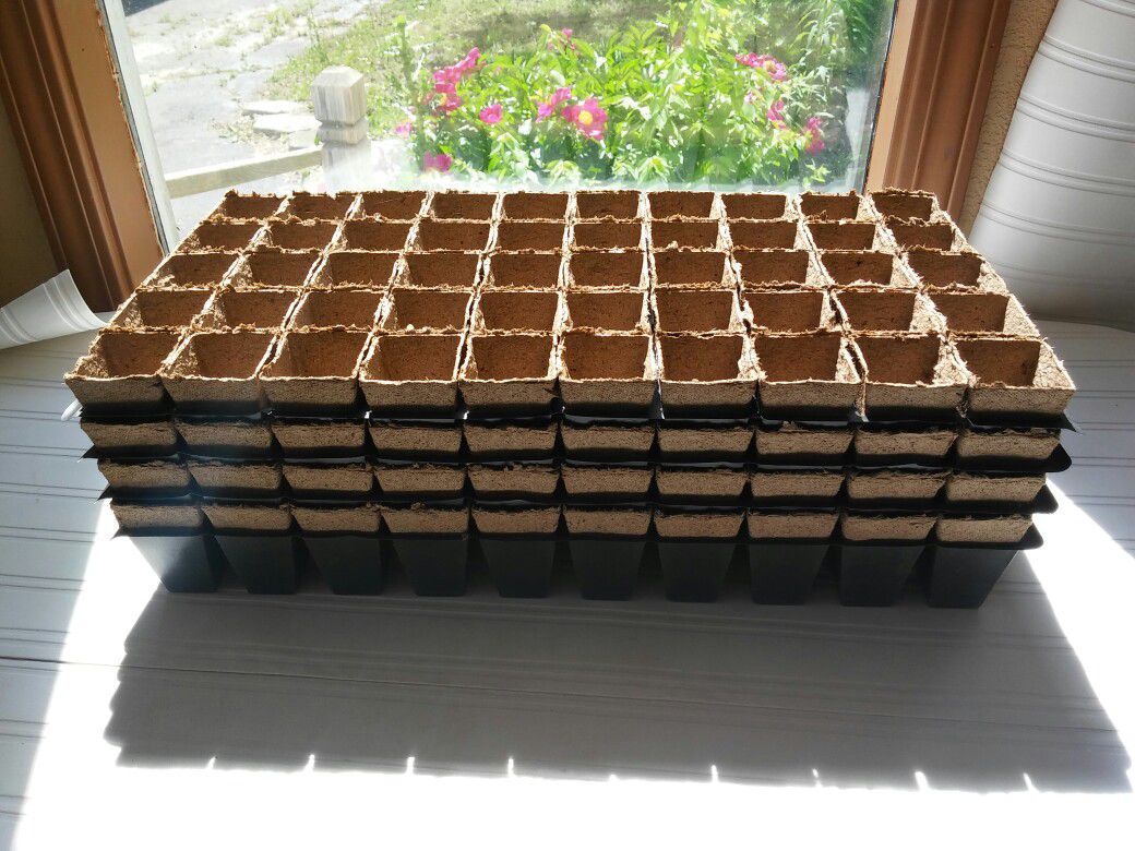 One lot of 40 Trays Of Peat Pots With Fifty 2" Peat Pots Per Tray