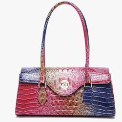 Crocodile Patterned Shoulder Bag by Makcr Joacbv - Brand new!