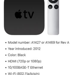 Apple TV 3rd Generation 