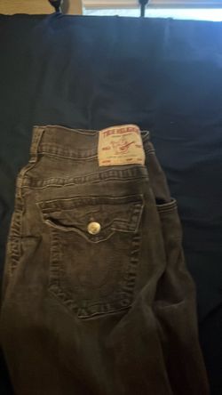 gray true religion jeans