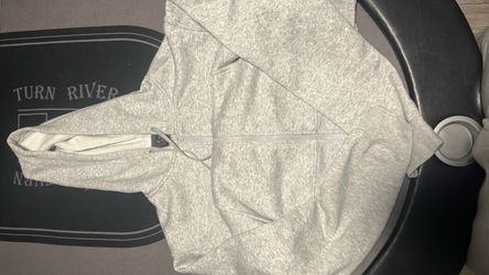 Light grey zip up hoodie