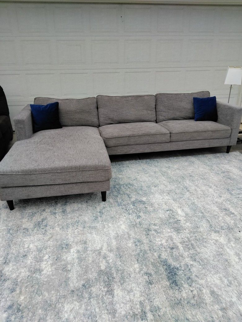 Free Delivery Gray L Shape Sectional 