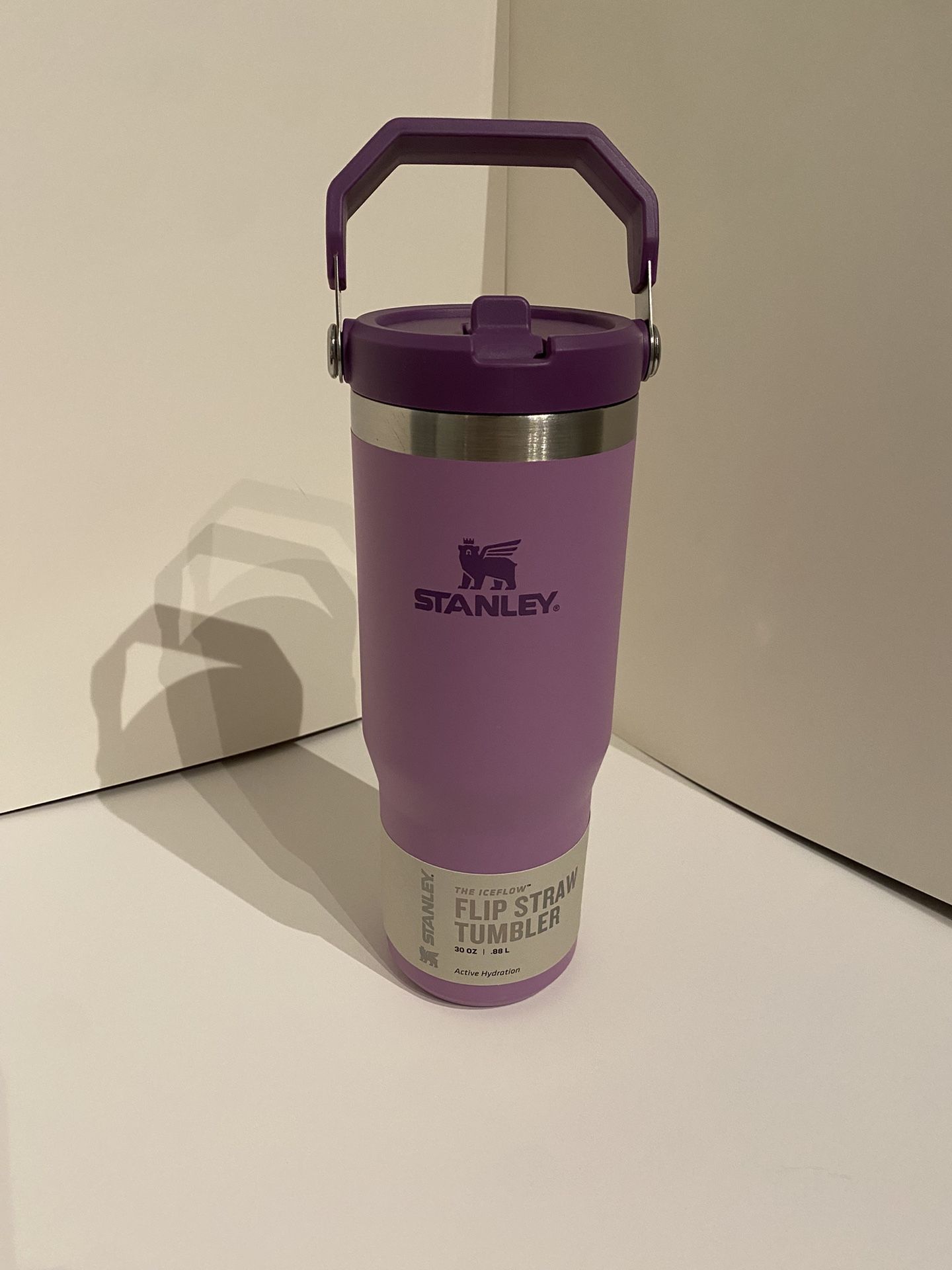 Stanley 30 oz Stainless Steel Ice Flow Flip Straw Tumbler Pink Purple