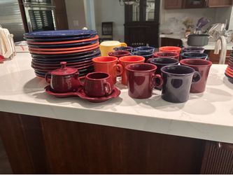Fiesta- ware dishes.
