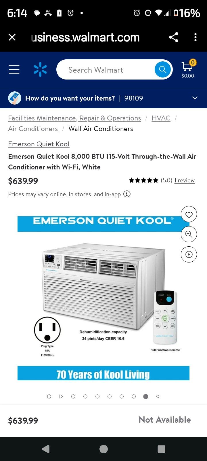 TLC 8,000 BTU Air Conditioner Still In Box Never