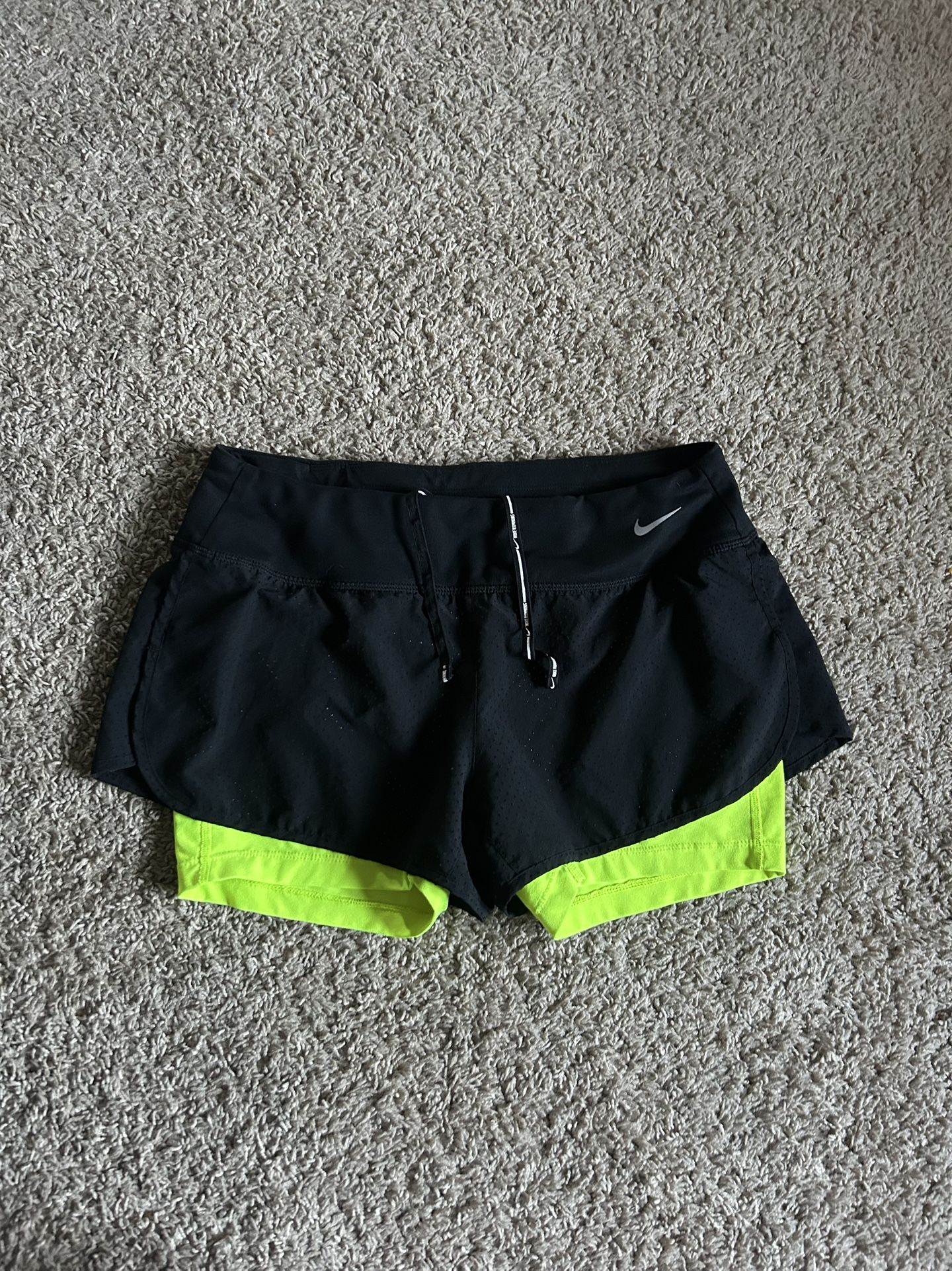 Nike Dri Fit Running shorts with built in shorts, Size Medium