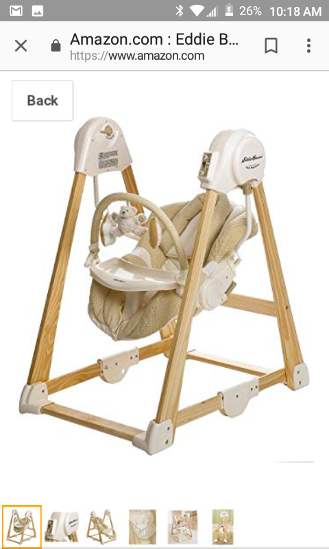 Eddie Bauer classic wood swing. Model #53012B4B