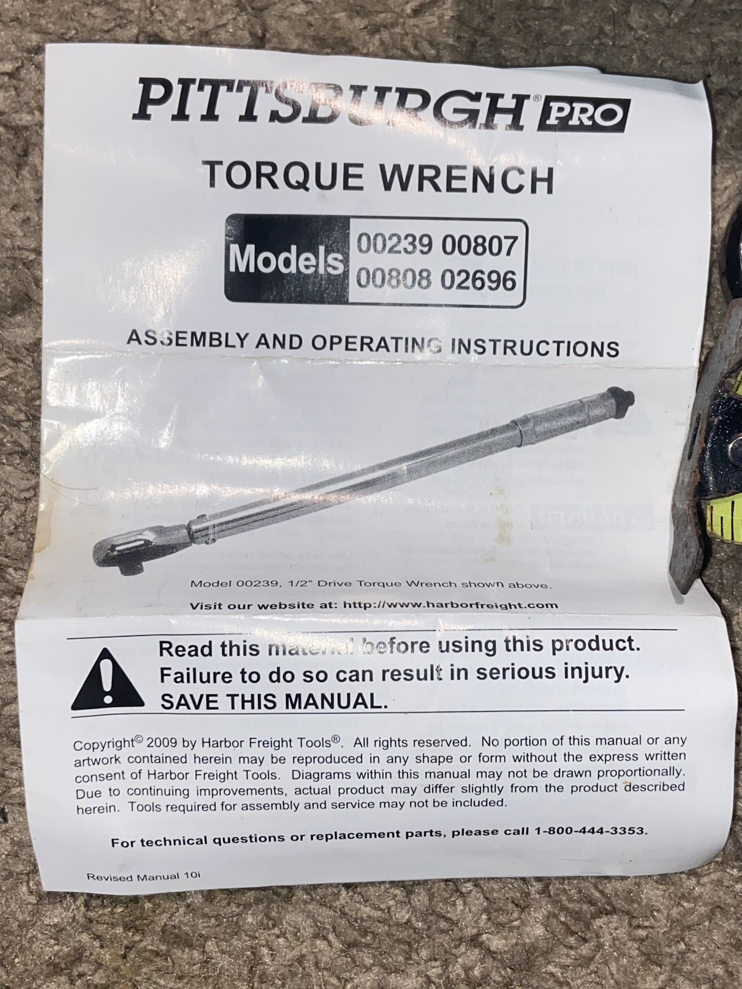 1/2” Drive Click Type Torque Wrench with Hard Case