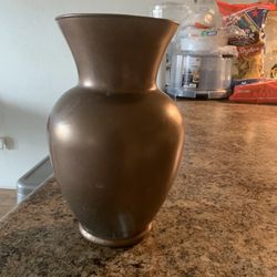 Rose gold glass vase