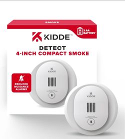 Kidde Smoke Detector, AA Battery Operated, Compact Size - NEW
