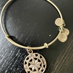 Alex and Ani gold compass bracelet