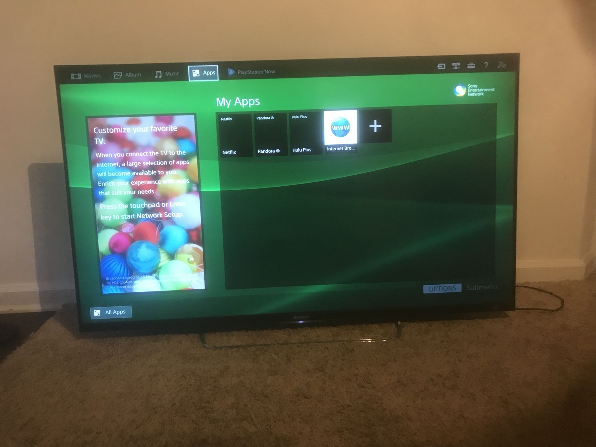 50” SONY (KDL-W800B) SMART TV.