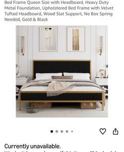 QUEEN bed frame and bamboo mattress