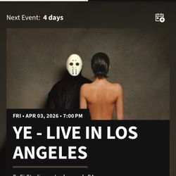 YE - LIVE IN LOS ANGELES CONCERT Friday April 3