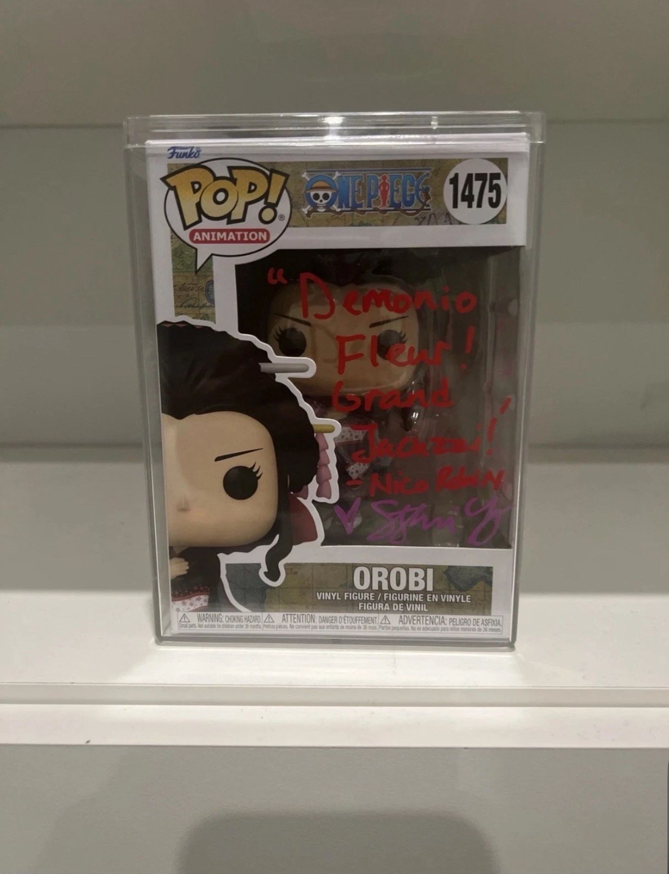SIGNED Stephanie Young Funko Pop! Vinyl:One Piece Orobi #1475 Figure w/Protector